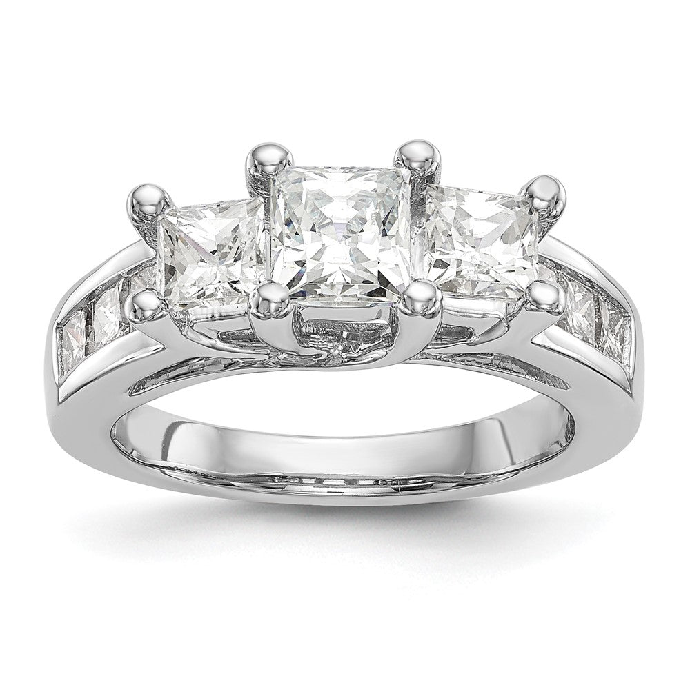 3 Stone Diamond Semi-Mount Engagement Rings