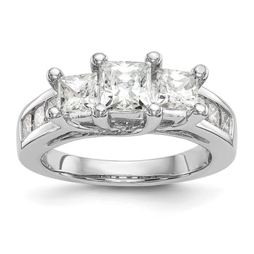 3 Stone Diamond Semi-Mount Engagement Rings