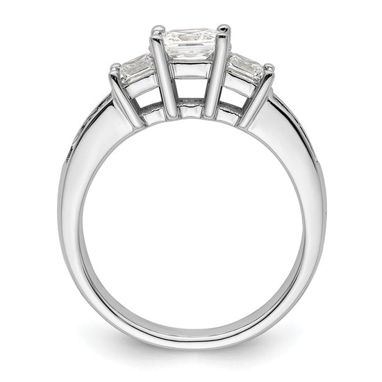 3 Stone Diamond Semi-Mount Engagement Rings