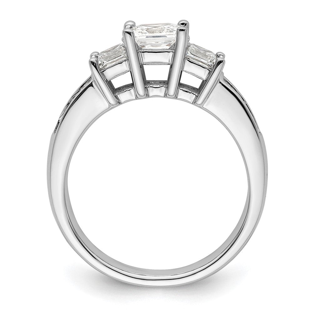 3 Stone Diamond Semi-Mount Engagement Rings