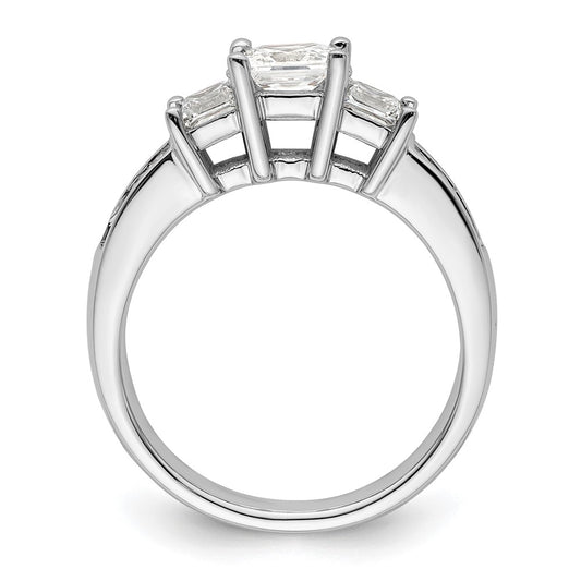 3 Stone Diamond Semi-Mount Engagement Rings