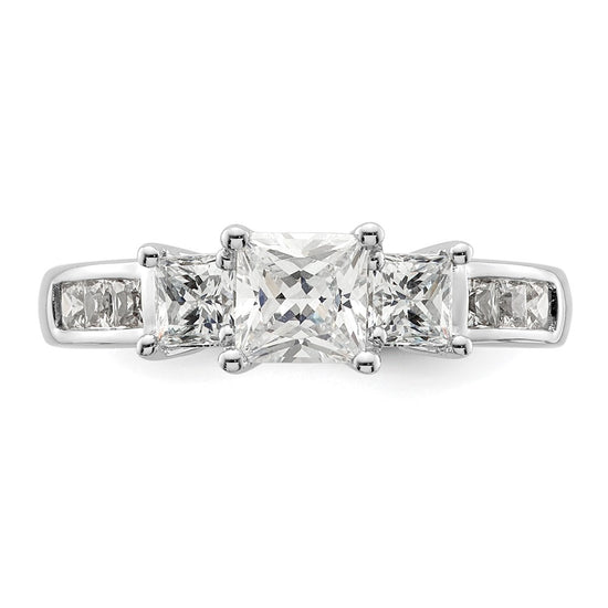 3 Stone Diamond Semi-Mount Engagement Rings