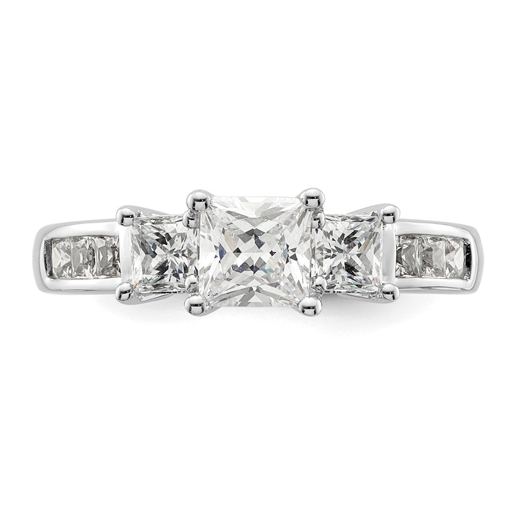 3 Stone Diamond Semi-Mount Engagement Rings