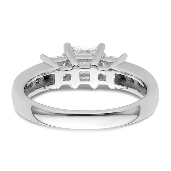 3 Stone Diamond Semi-Mount Engagement Rings