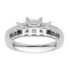 3 Stone Diamond Semi-Mount Engagement Rings
