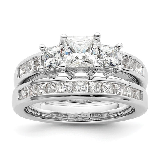 3 Stone Diamond Semi-Mount Engagement Rings
