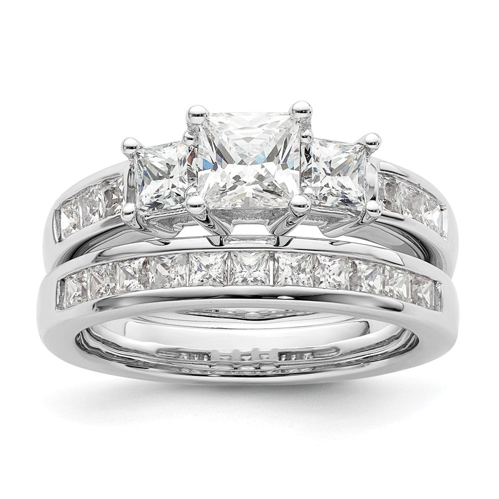 3 Stone Diamond Semi-Mount Engagement Rings