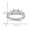 3 Stone Diamond Semi-Mount Engagement Rings