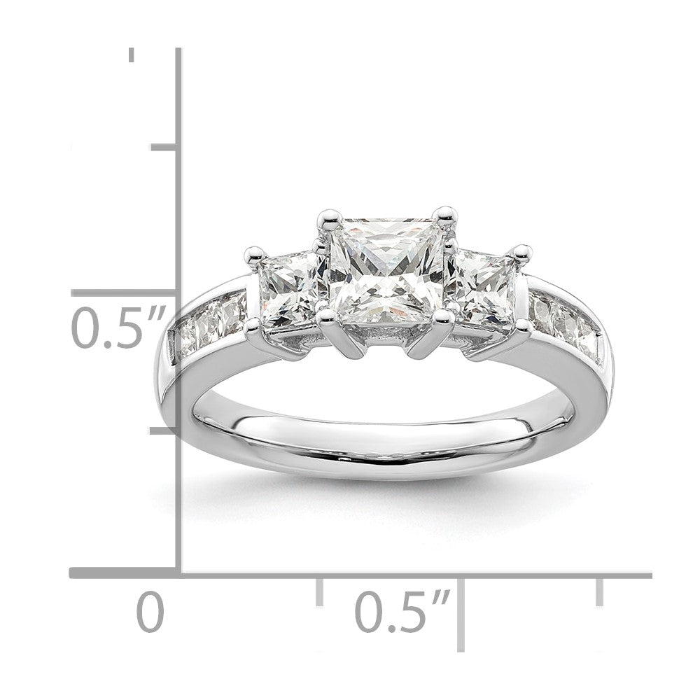 3 Stone Diamond Semi-Mount Engagement Rings
