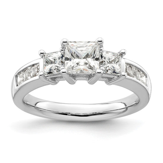 3 Stone Diamond Semi-Mount Engagement Rings
