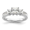 3 Stone Diamond Semi-Mount Engagement Rings