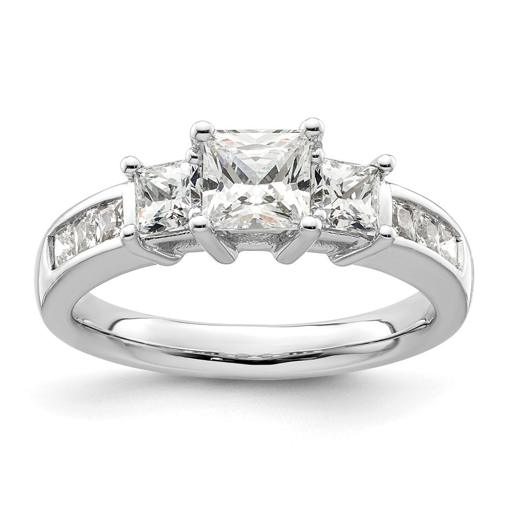 3 Stone Diamond Semi-Mount Engagement Rings