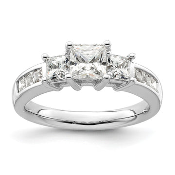 3 Stone Diamond Semi-Mount Engagement Rings