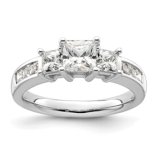 3 Stone Diamond Semi-Mount Engagement Rings
