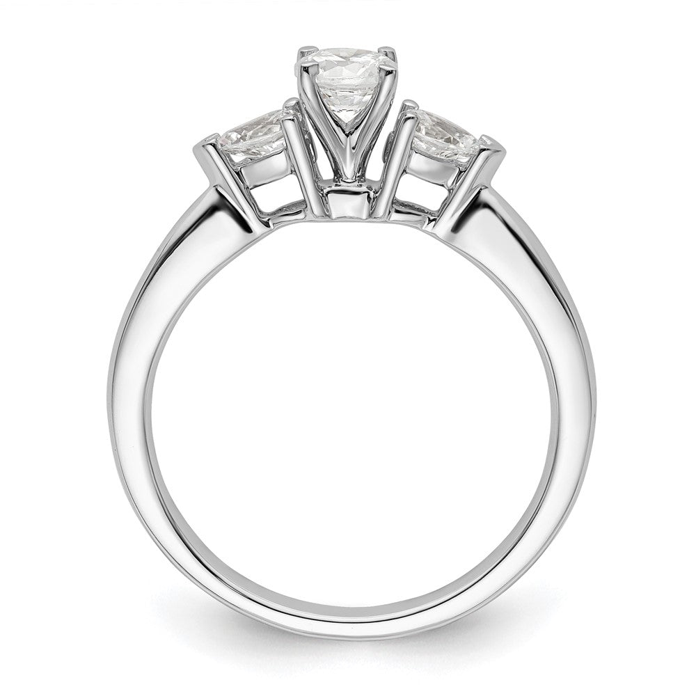 3 Stone Peg Set Semi-Mount Engagement Rings