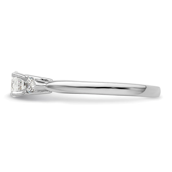 3 Stone Peg Set Semi-Mount Engagement Rings