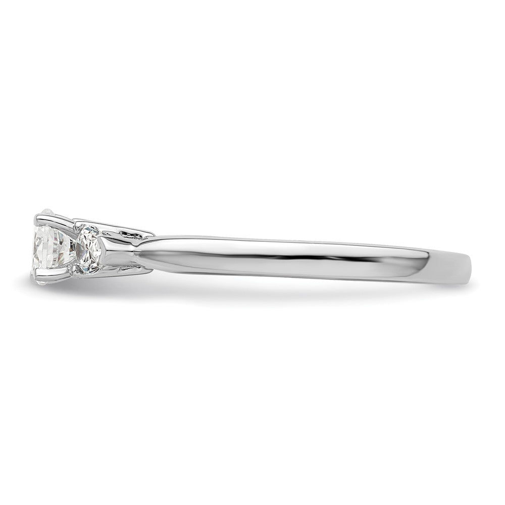 3 Stone Peg Set Semi-Mount Engagement Rings