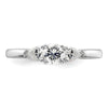 3 Stone Peg Set Semi-Mount Engagement Rings