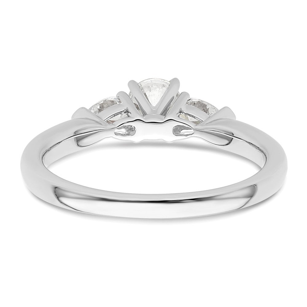 3 Stone Peg Set Semi-Mount Engagement Rings