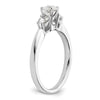 3 Stone Peg Set Semi-Mount Engagement Rings
