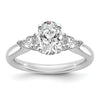 3 Stone Peg Set Semi-Mount Engagement Rings
