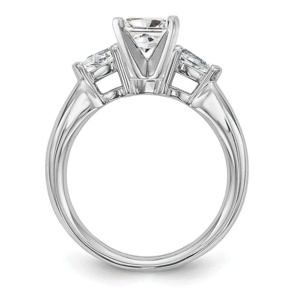 3 Stone Peg Set Semi-Mount Engagement Rings