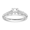 3 Stone Peg Set Semi-Mount Engagement Rings