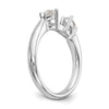 3 Stone Peg Set Semi-Mount Engagement Rings