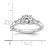 3 Stone Peg Set Semi-Mount Engagement Rings