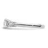 3 Stone Peg Set Semi-Mount Engagement Rings