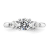 3 Stone Peg Set Semi-Mount Engagement Rings