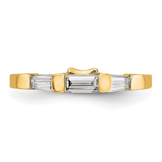 14K Diamond Wedding Band