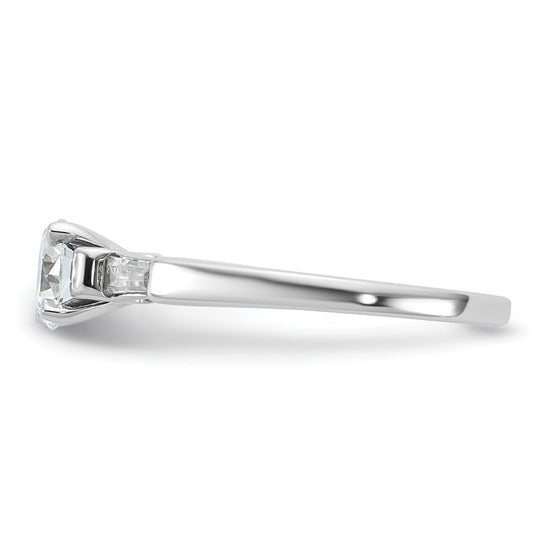 3 Stone Peg Set Semi-Mount Engagement Rings