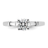3 Stone Peg Set Semi-Mount Engagement Rings