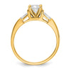 3 Stone Peg Set Semi-Mount Engagement Rings