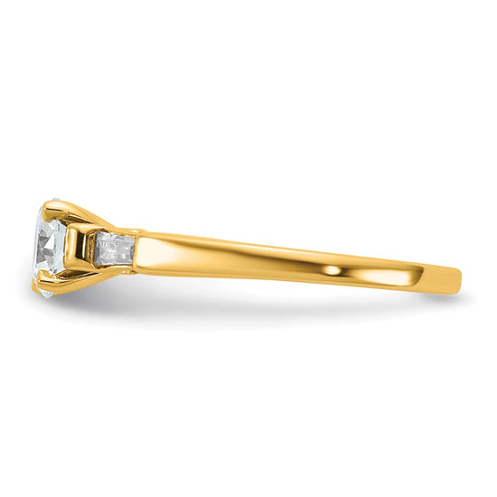3 Stone Peg Set Semi-Mount Engagement Rings