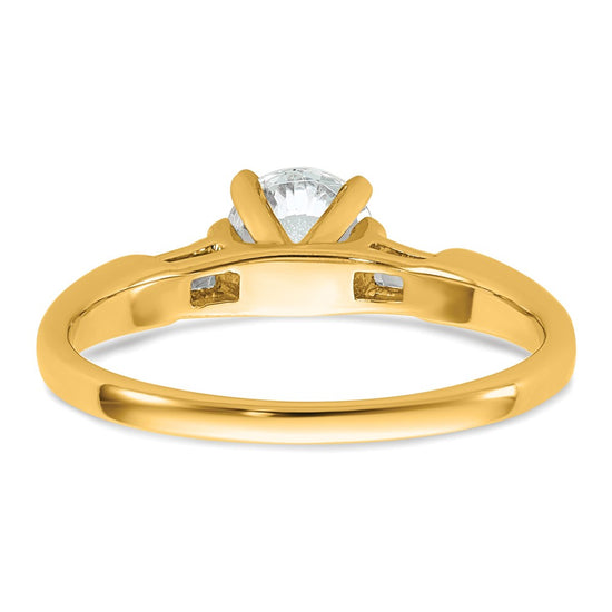 3 Stone Peg Set Semi-Mount Engagement Rings