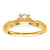 3 Stone Peg Set Semi-Mount Engagement Rings