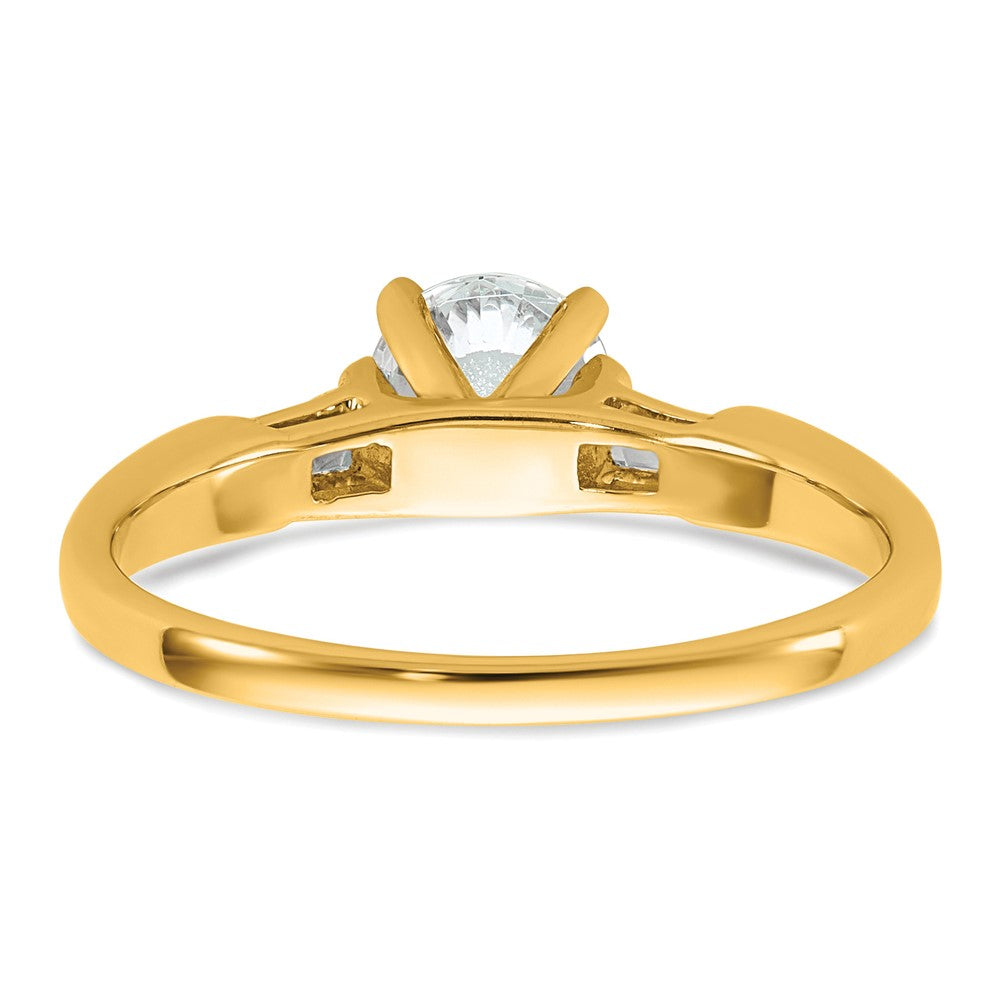 3 Stone Peg Set Semi-Mount Engagement Rings