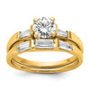 3 Stone Peg Set Semi-Mount Engagement Rings