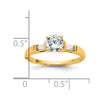 3 Stone Peg Set Semi-Mount Engagement Rings