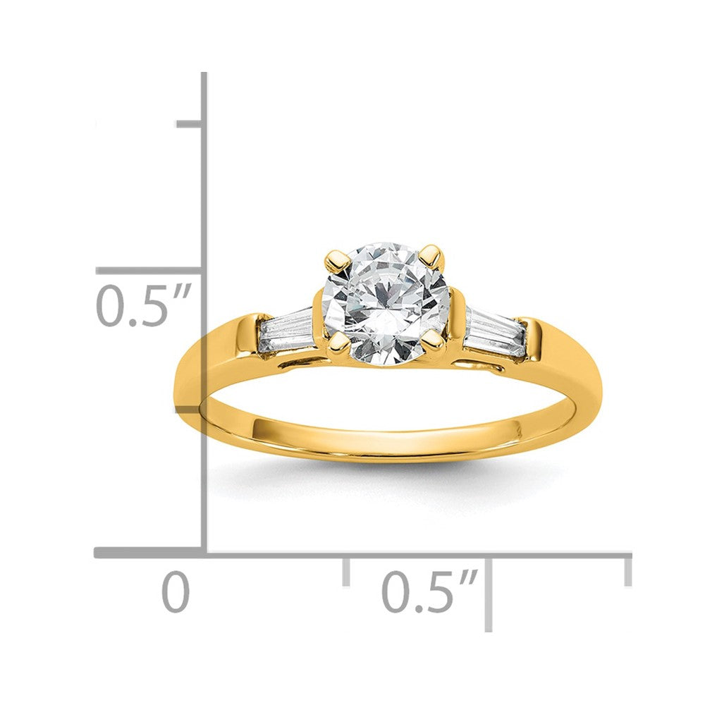 3 Stone Peg Set Semi-Mount Engagement Rings