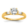 3 Stone Peg Set Semi-Mount Engagement Rings