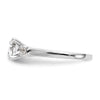 3 Stone Peg Set Semi-Mount Engagement Rings