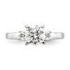 3 Stone Peg Set Semi-Mount Engagement Rings
