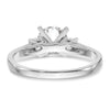 3 Stone Peg Set Semi-Mount Engagement Rings
