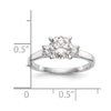 3 Stone Peg Set Semi-Mount Engagement Rings