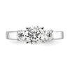 3 Stone Peg Set Semi-Mount Engagement Rings