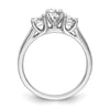 3 Stone Peg Set Semi-Mount Engagement Rings