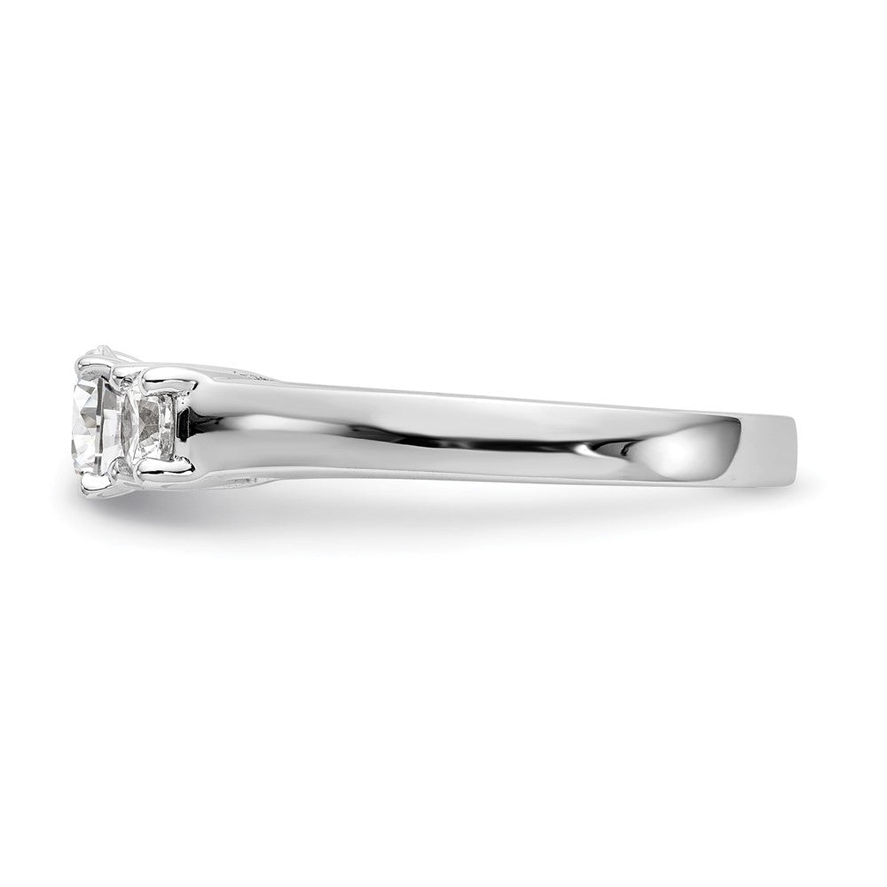 3 Stone Peg Set Semi-Mount Engagement Rings